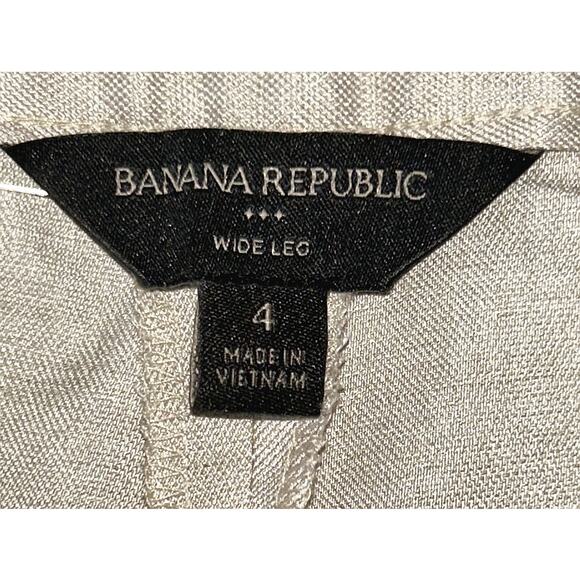 NWT Banana Republic High-Rise Wide Leg Tan Pants Women's 4 27X30 - Picture 7 of 9